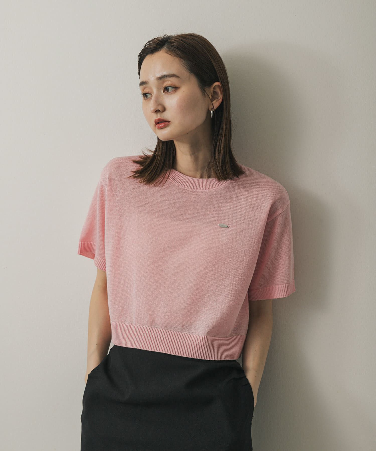 SENSE OF PLACE by URBAN RESEARCH「クルーネッククロップドセーター」|ニット・セーター|