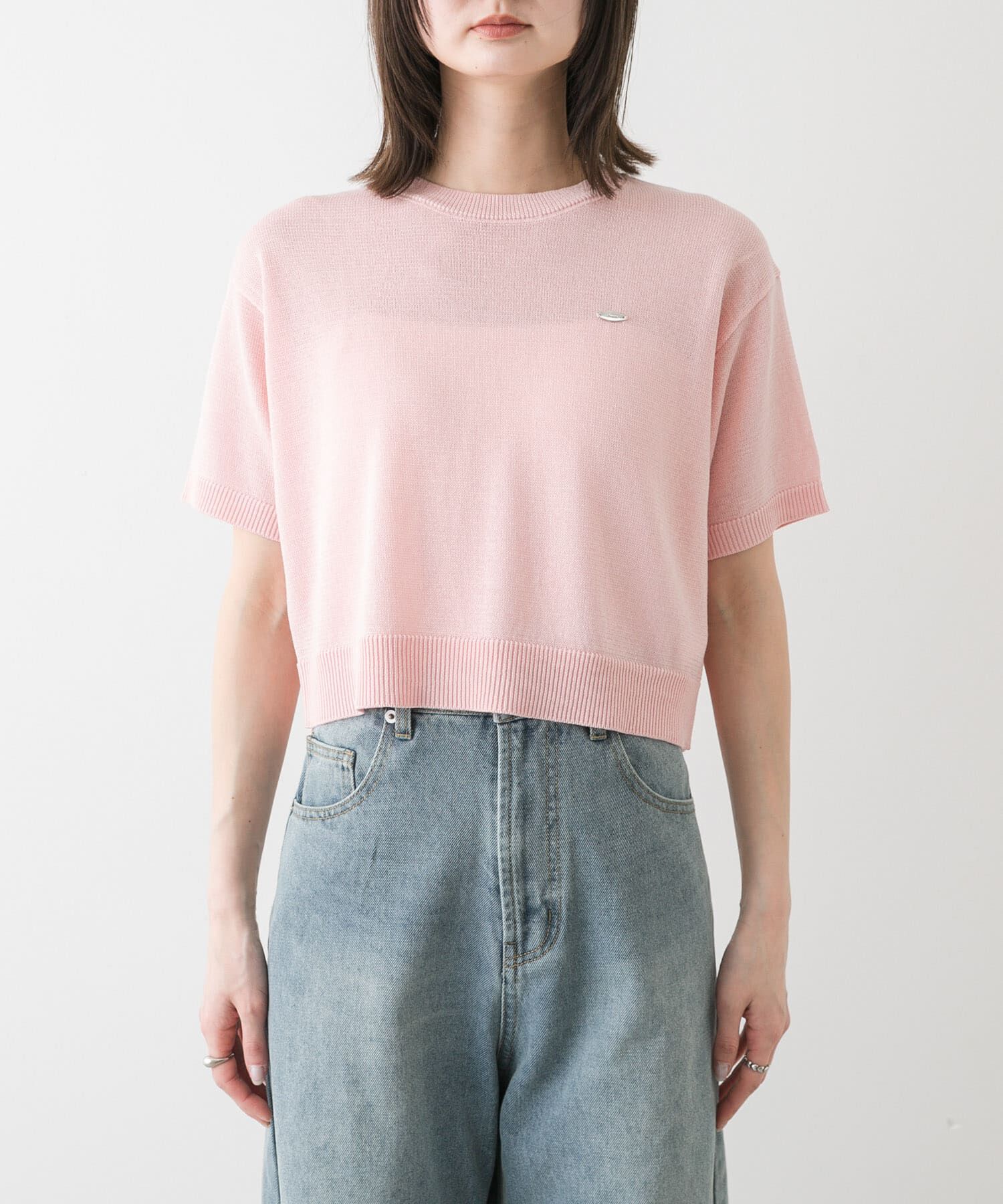 SENSE OF PLACE by URBAN RESEARCH「クルーネッククロップドセーター」|ニット・セーター|