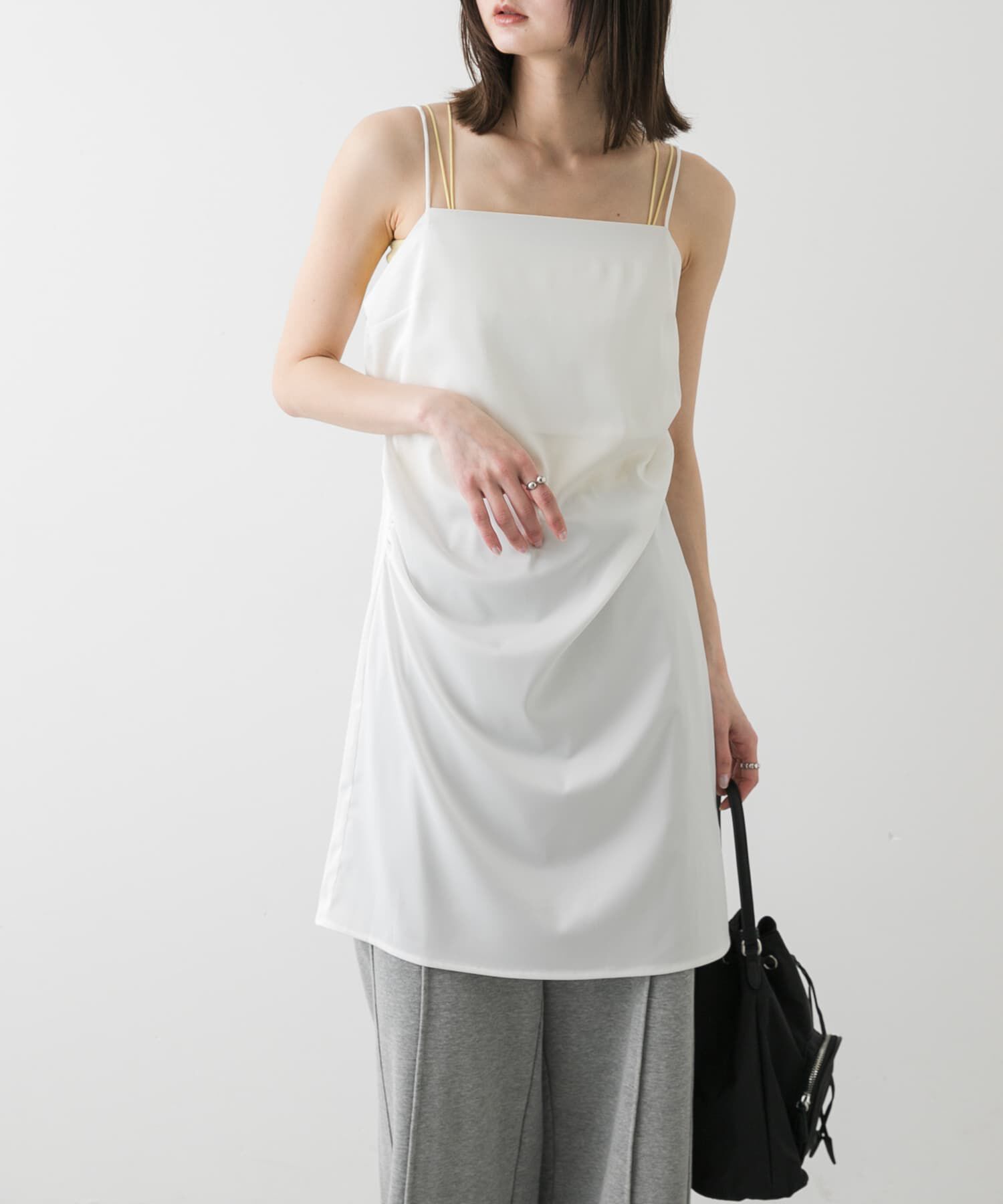 SENSE OF PLACE by URBAN RESEARCH「サテンタックミニキャミワンピース」|ワンピース|