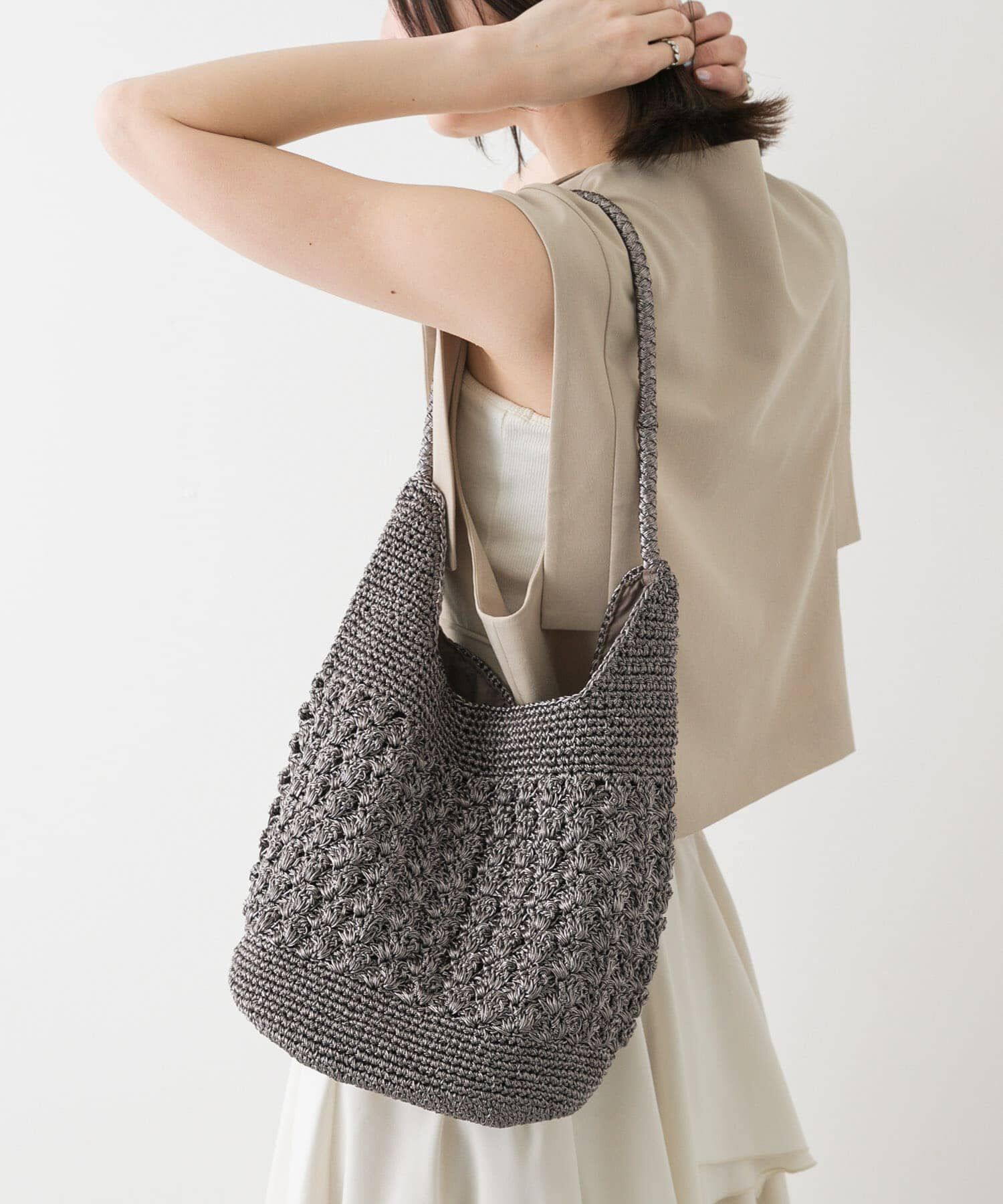 SENSE OF PLACE by URBAN RESEARCH「メタリックヤーンバッグ」|ハンドバッグ|