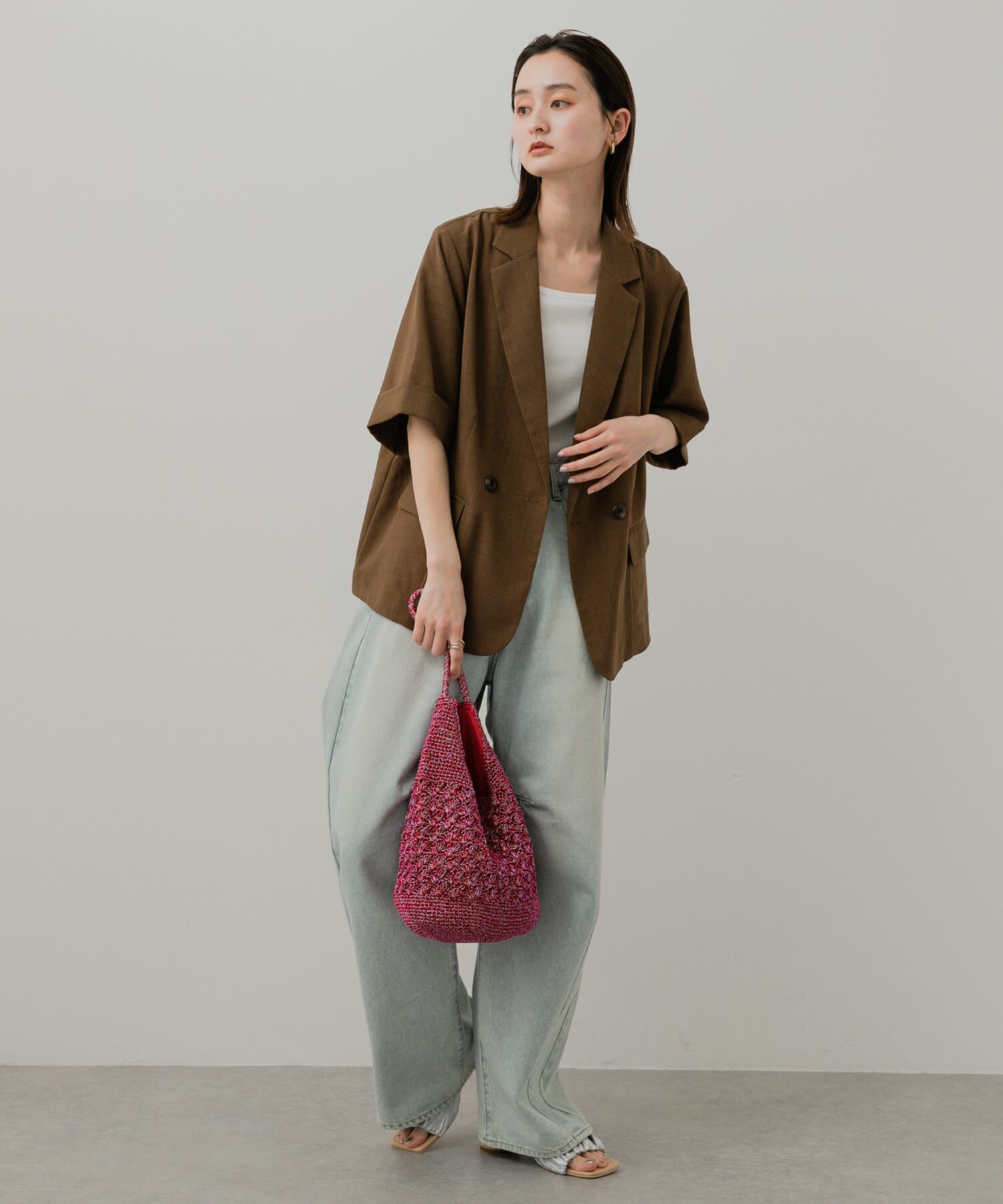 SENSE OF PLACE by URBAN RESEARCH「メタリックヤーンバッグ」|ハンドバッグ|