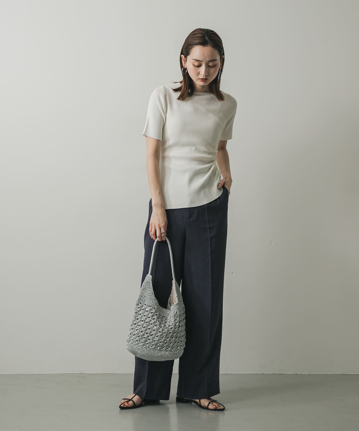 SENSE OF PLACE by URBAN RESEARCH「メタリックヤーンバッグ」|ハンドバッグ|