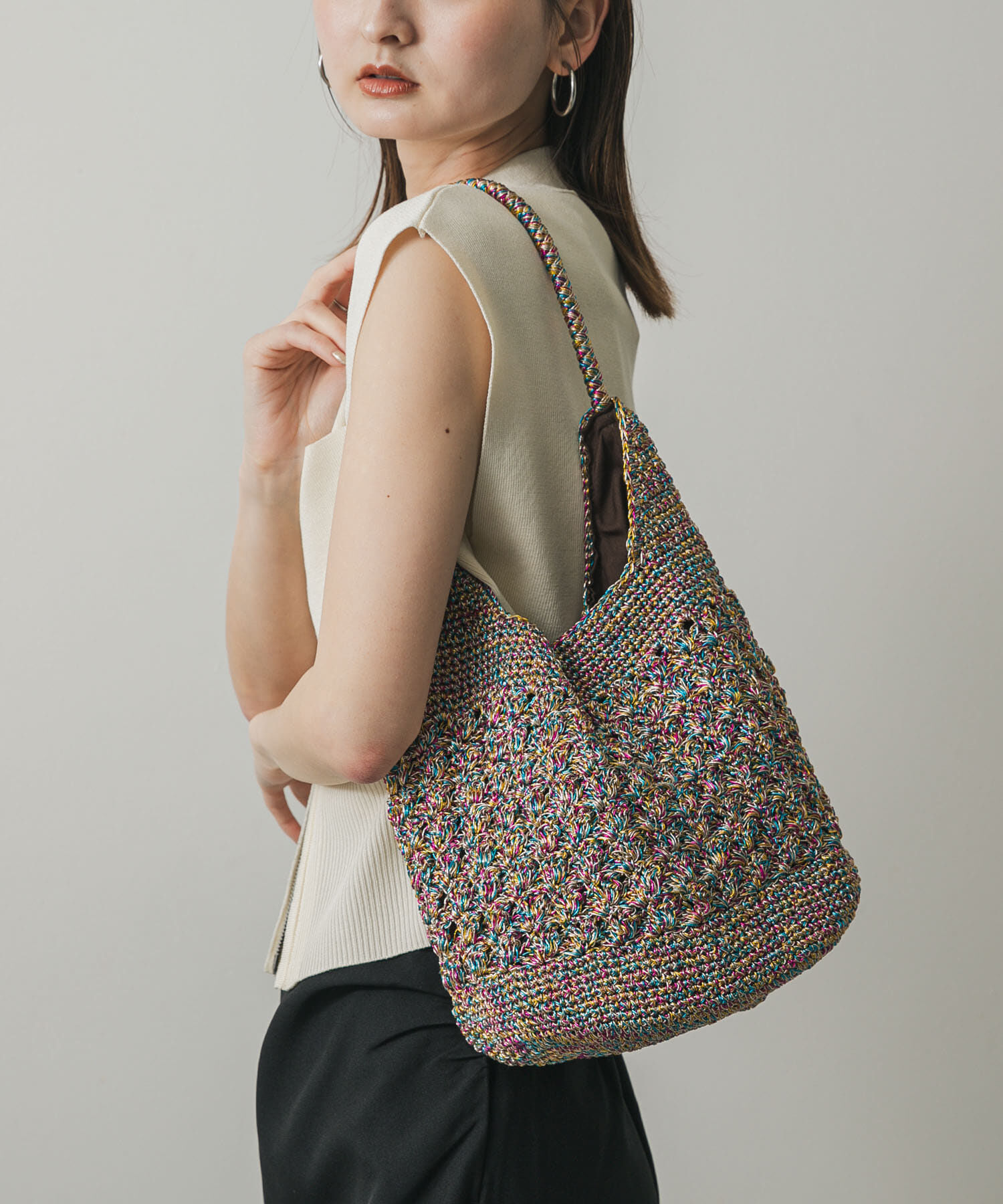 SENSE OF PLACE by URBAN RESEARCH「メタリックヤーンバッグ」|ハンドバッグ|その他1