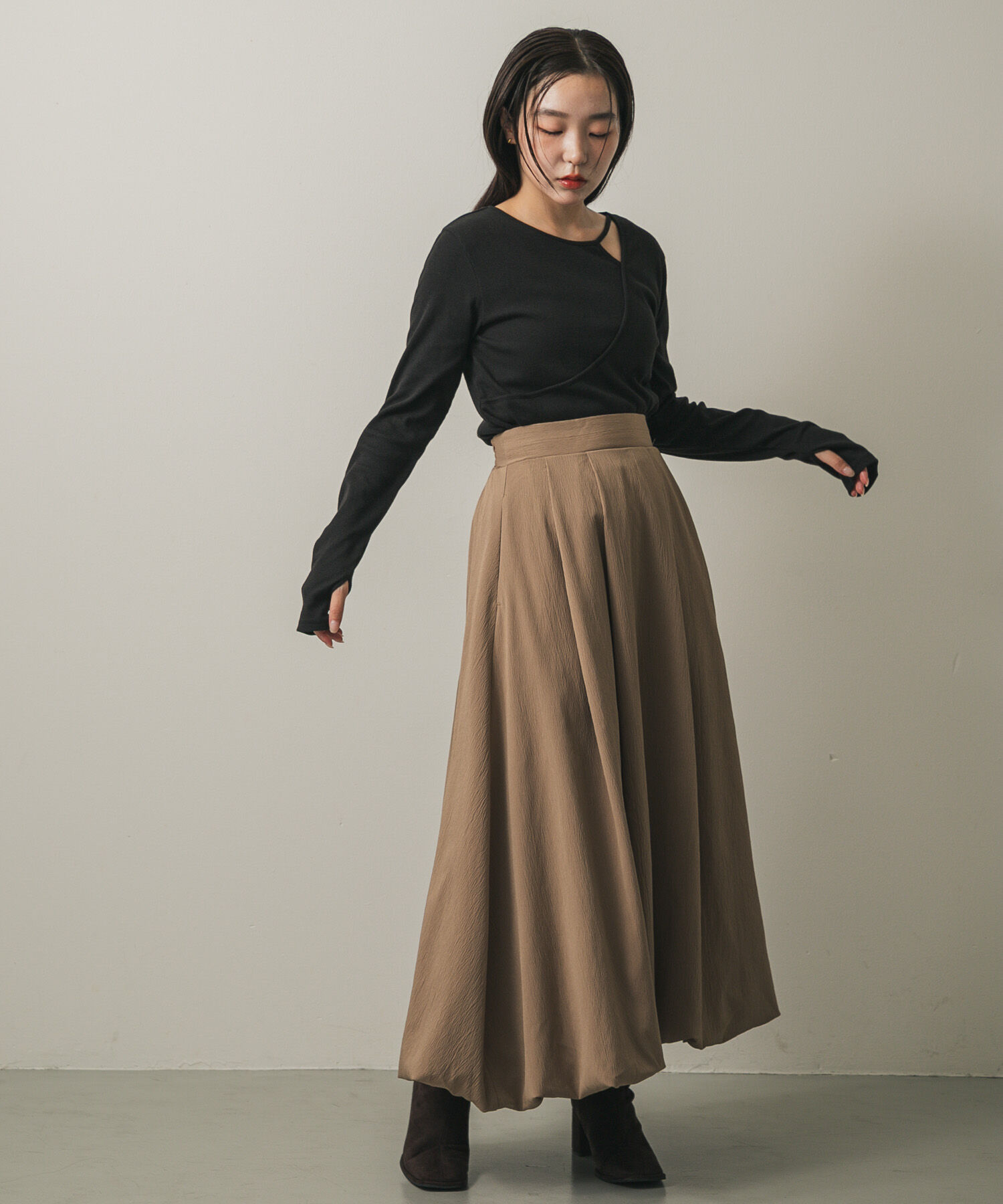 SENSE OF PLACE by URBAN RESEARCH「アシンメトリーリブコンパクトトップ」|Tシャツ・カットソー|