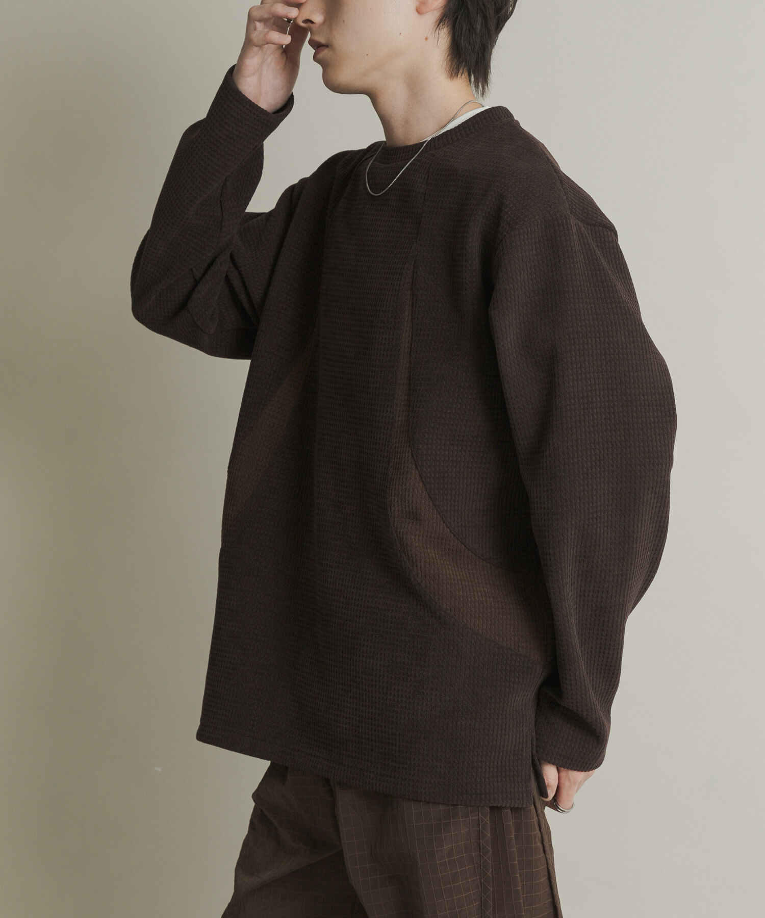 SENSE OF PLACE by URBAN RESEARCH「ヘビーサーマルパターンロングTシャツ」|Tシャツ・カットソー|ブラウン