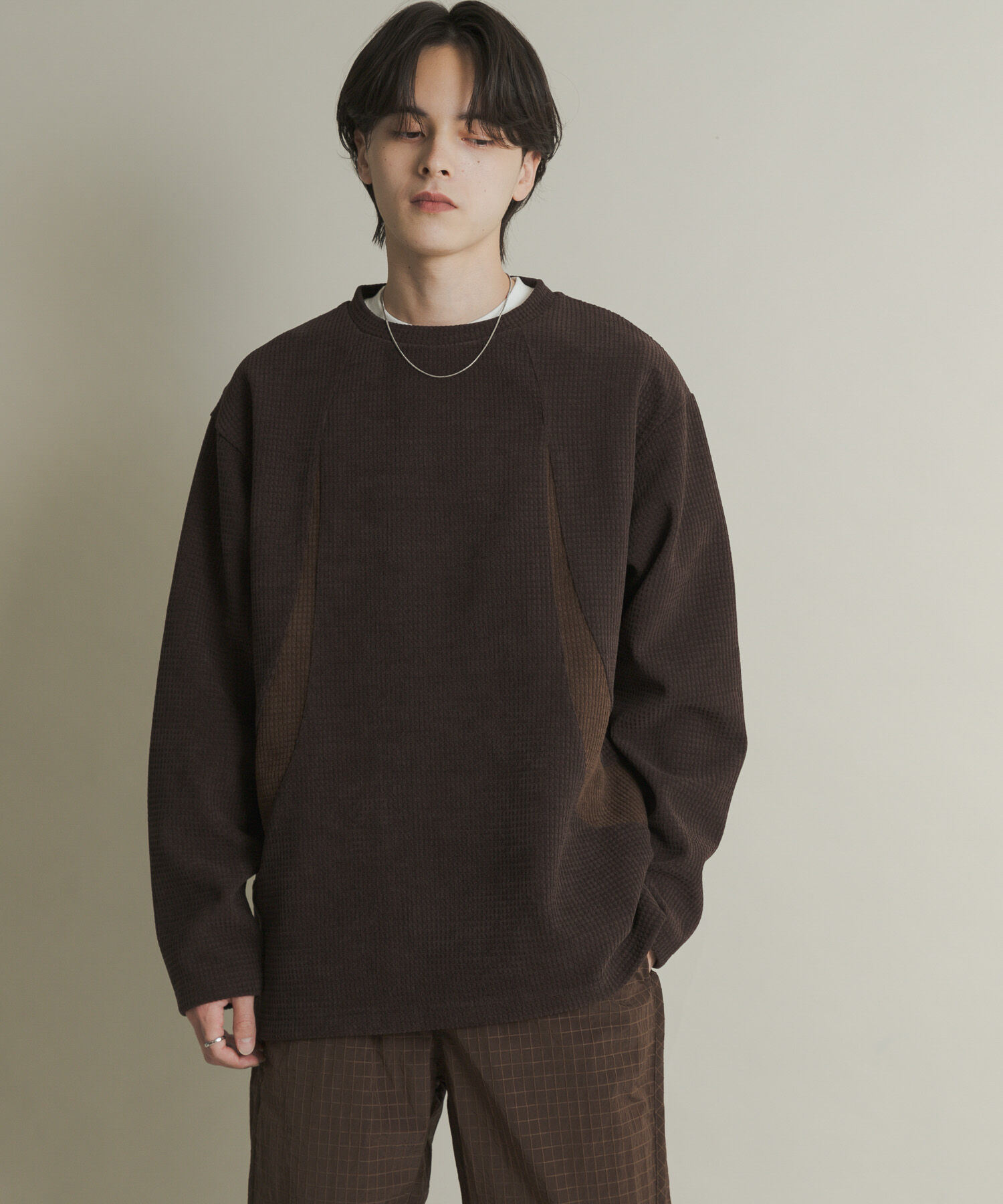 SENSE OF PLACE by URBAN RESEARCH「ヘビーサーマルパターンロングTシャツ」|Tシャツ・カットソー|