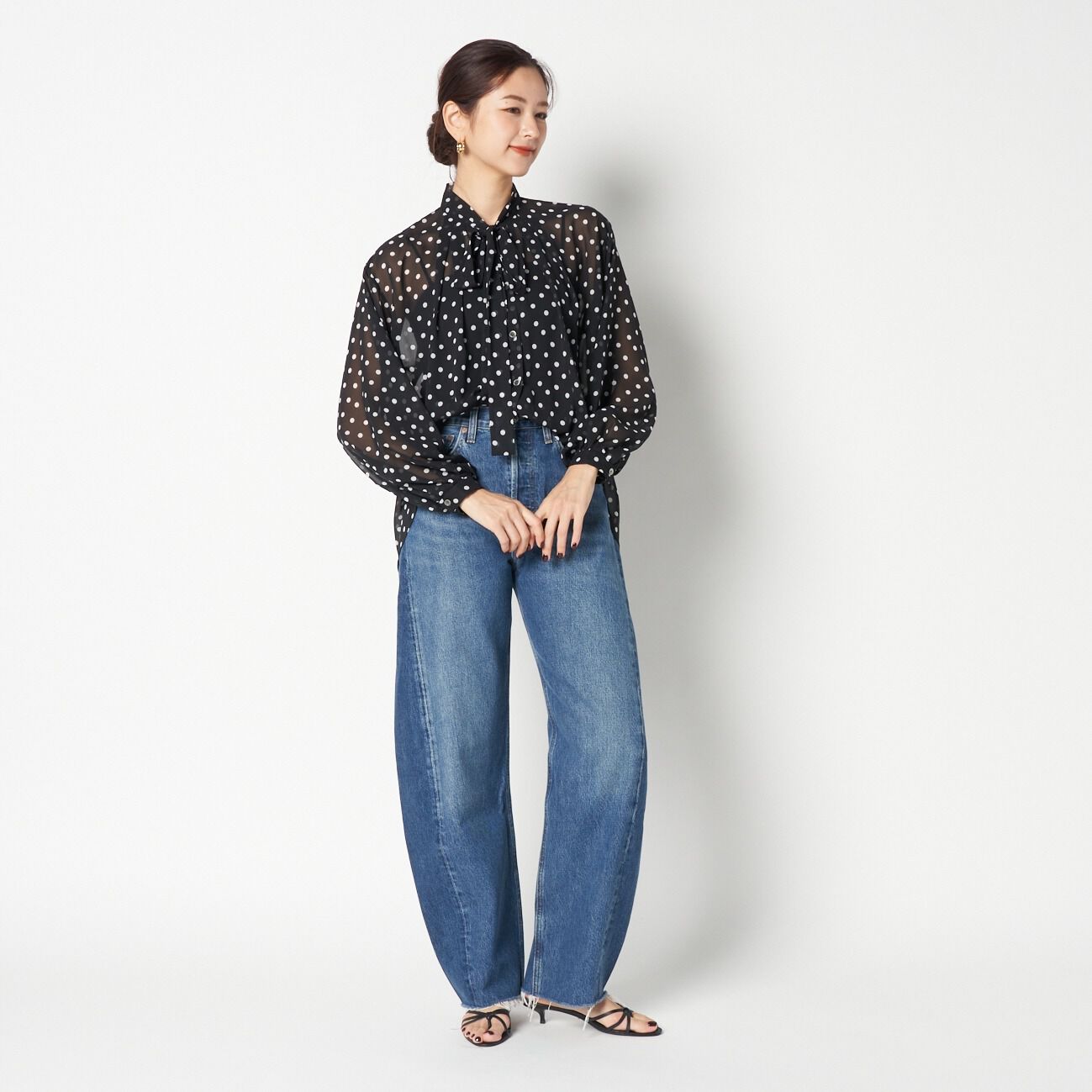 HELIOPOLE「HELIOPOLE DOT BOWTIE BLOUSE」|シャツ・ブラウス|