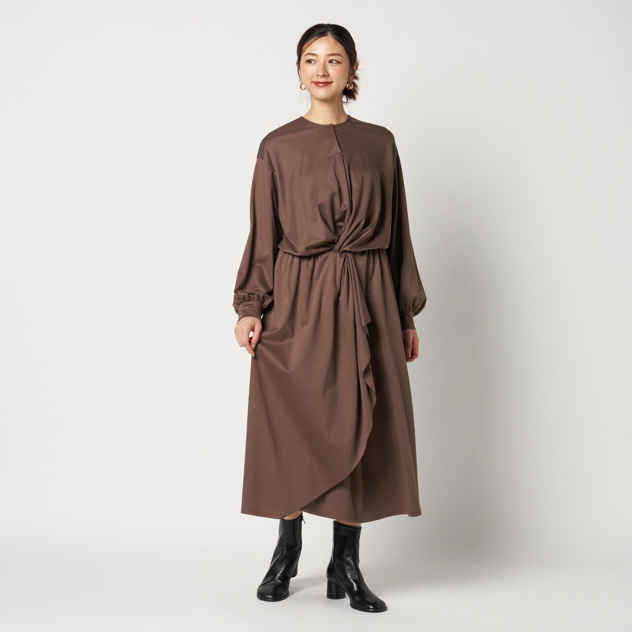 HELIOPOLE「HELIOPOLE DOUBLE JERSEY RUFFLE DRESS」|ワンピース|