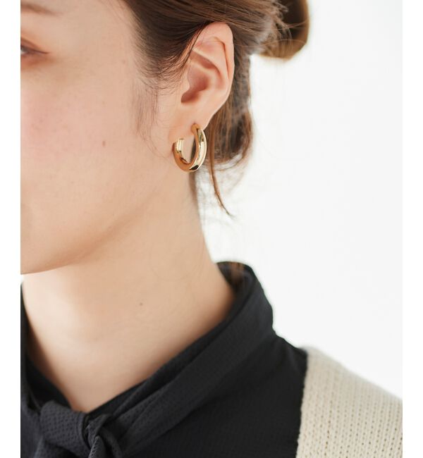 le.coeur blanc「メタルフープピアス」|ピアス|ゴールド