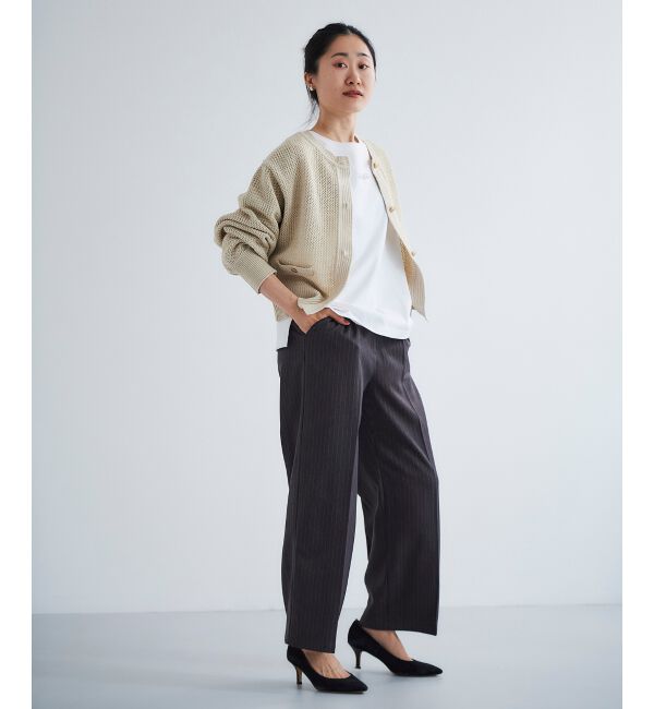 le.coeur blanc「《手洗い可能》柄アミニットカーディガン」|ニット・セーター|