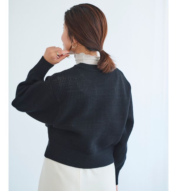 le.coeur blanc「《手洗い可能》柄アミニットカーディガン」|ニット・セーター|