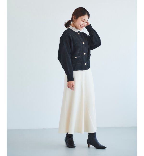 le.coeur blanc「《手洗い可能》柄アミニットカーディガン」|ニット・セーター|