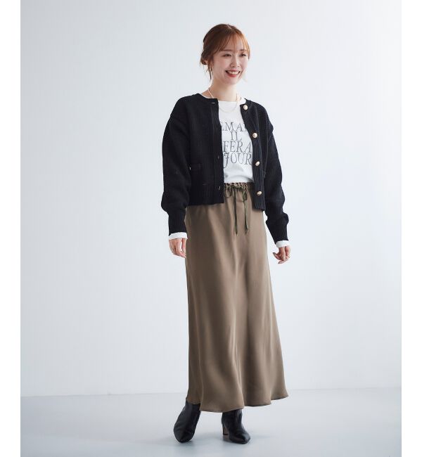 le.coeur blanc「《手洗い可能》柄アミニットカーディガン」|ニット・セーター|