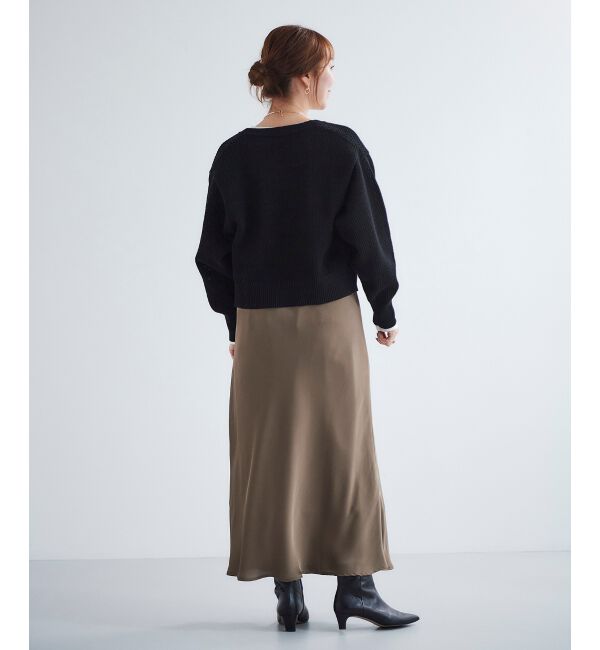 le.coeur blanc「《手洗い可能》柄アミニットカーディガン」|ニット・セーター|