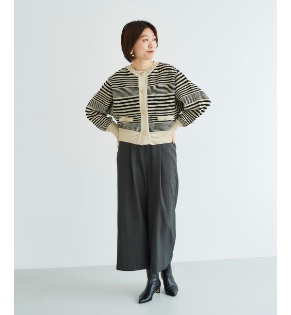 le.coeur blanc「《手洗い可能》柄アミニットカーディガン」|ニット・セーター|