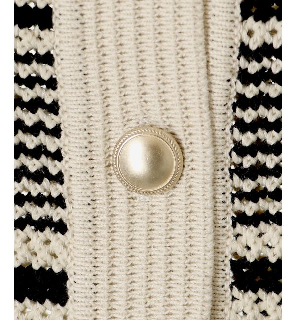 le.coeur blanc「《手洗い可能》柄アミニットカーディガン」|ニット・セーター|