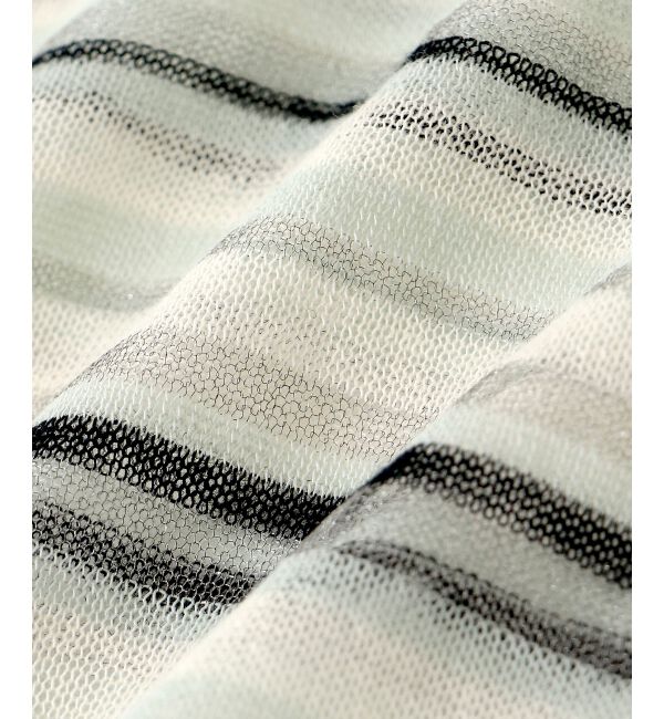 le.coeur blanc「《手洗い可能》マルチボーダーシアーカーディガン」|カーディガン|