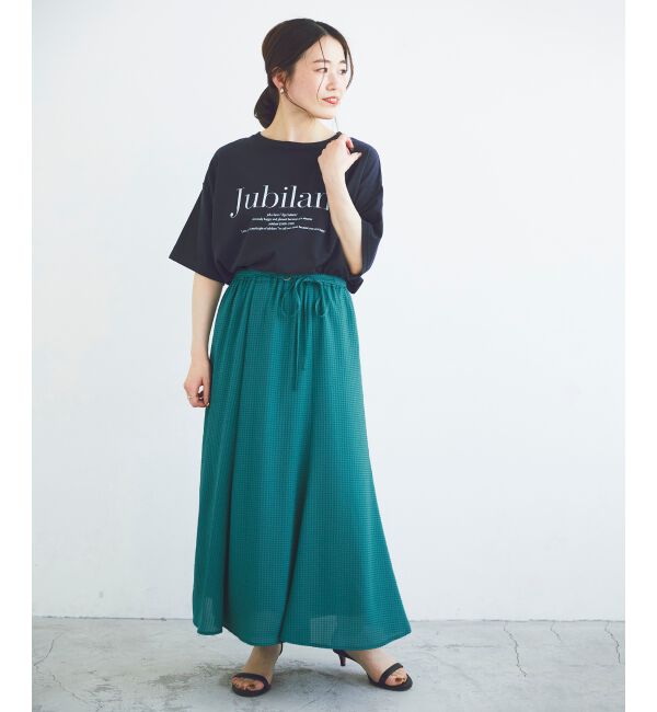 le.coeur blanc「シアーギンガムマーメイドスカート」|スカート|