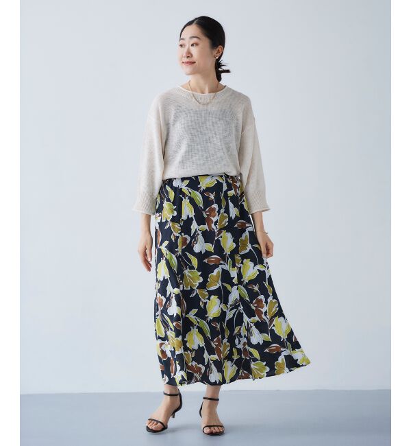 le.coeur blanc「IPEKERフラワーフレアスカート」|スカート|