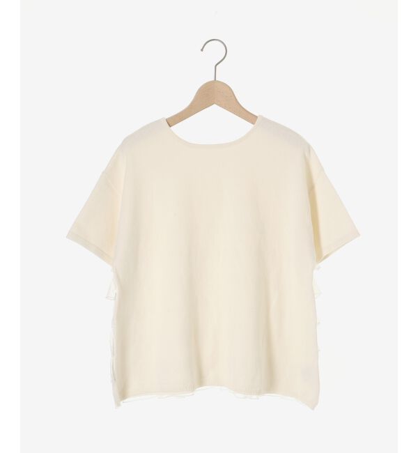  「Perle Peche チュールティアード2wayニット」|ニット・セーター|