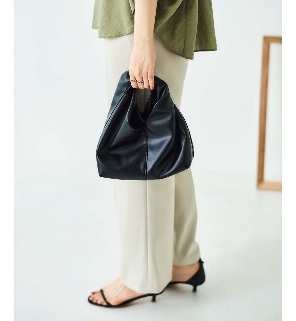 le.coeur blanc「ツイストハンドルミニバッグ」|ハンドバッグ|ブラック