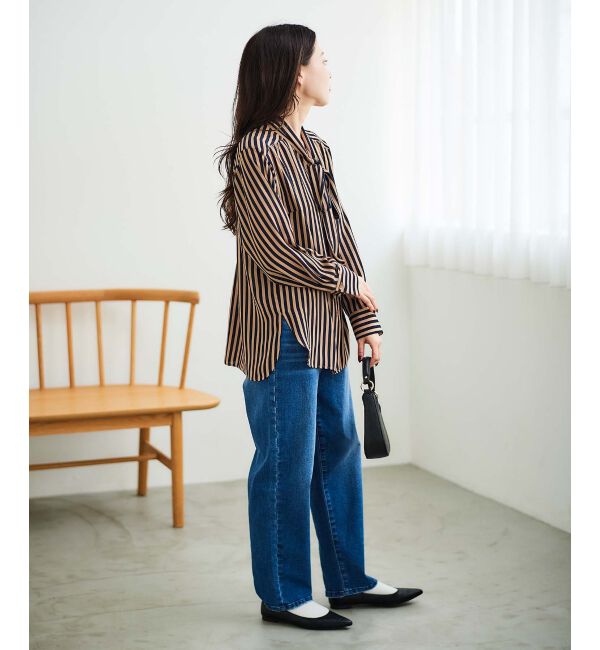  「ストライプボウタイブラウス」|シャツ・ブラウス|
