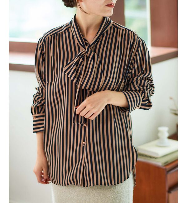  「ストライプボウタイブラウス」|シャツ・ブラウス|