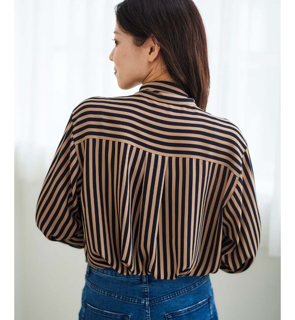  「ストライプボウタイブラウス」|シャツ・ブラウス|