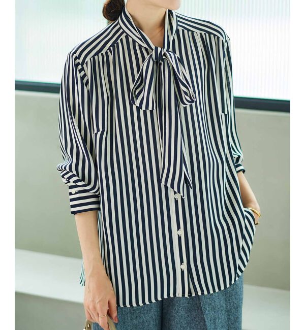  「ストライプボウタイブラウス」|シャツ・ブラウス|