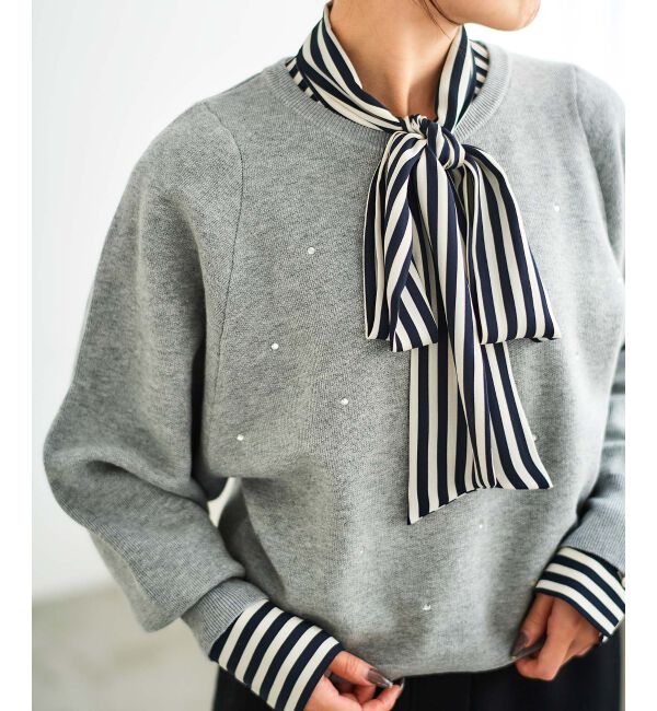  「ストライプボウタイブラウス」|シャツ・ブラウス|