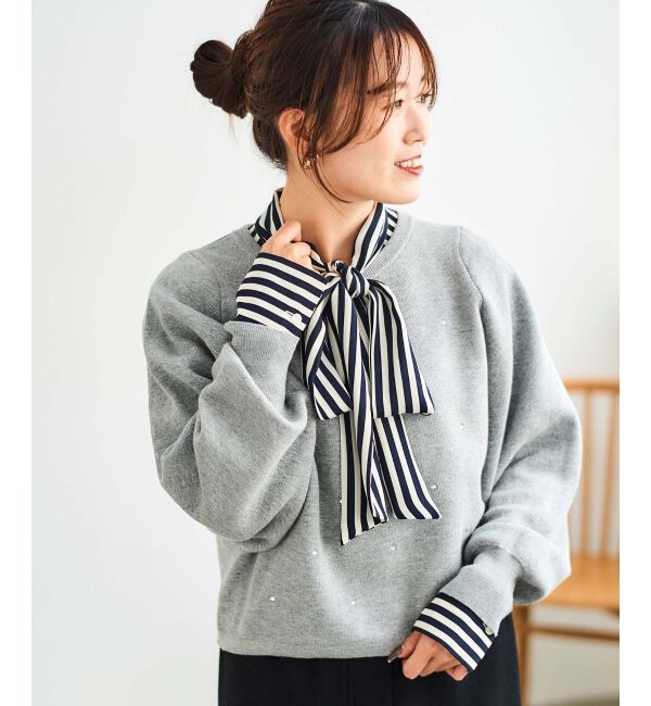  「ストライプボウタイブラウス」|シャツ・ブラウス|