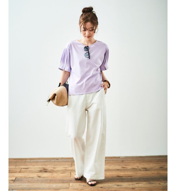  「コットンタックスリーブTシャツ」|Tシャツ・カットソー|