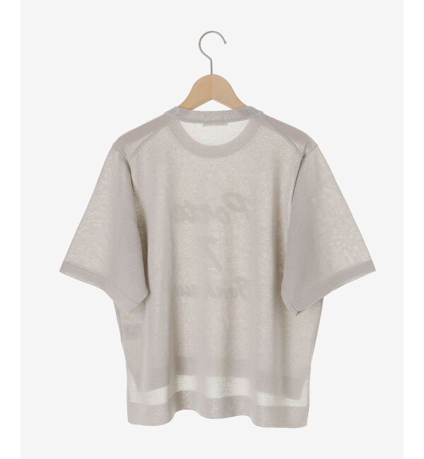  「《手洗い可能》シアー刺繍ハーフスリーブニット」|ニット・セーター|