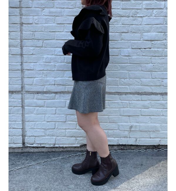 MAJESTICLEGON「ガーリーフリルカーディガン」|カーディガン|