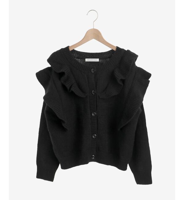 MAJESTICLEGON「ガーリーフリルカーディガン」|カーディガン|