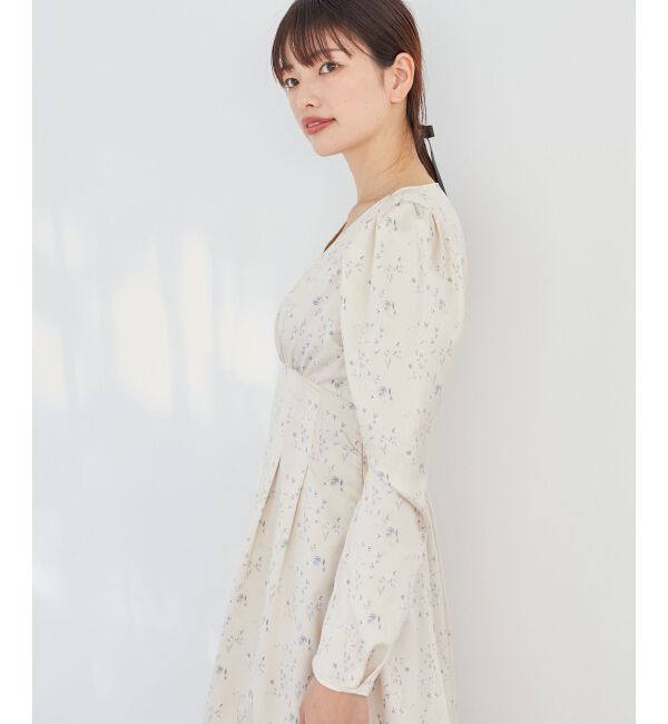  「パウダーサテンフラワーワンピース」|ワンピース|