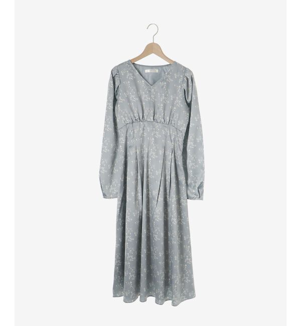  「パウダーサテンフラワーワンピース」|ワンピース|
