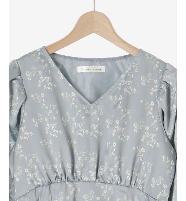  「パウダーサテンフラワーワンピース」|ワンピース|