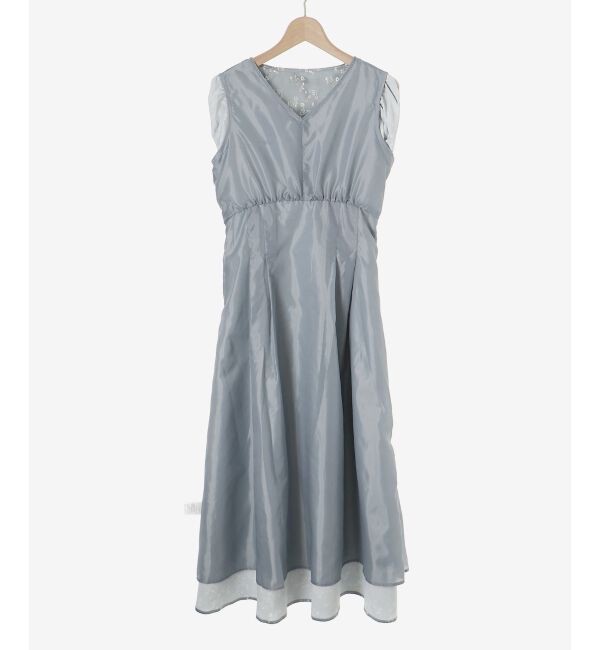  「パウダーサテンフラワーワンピース」|ワンピース|