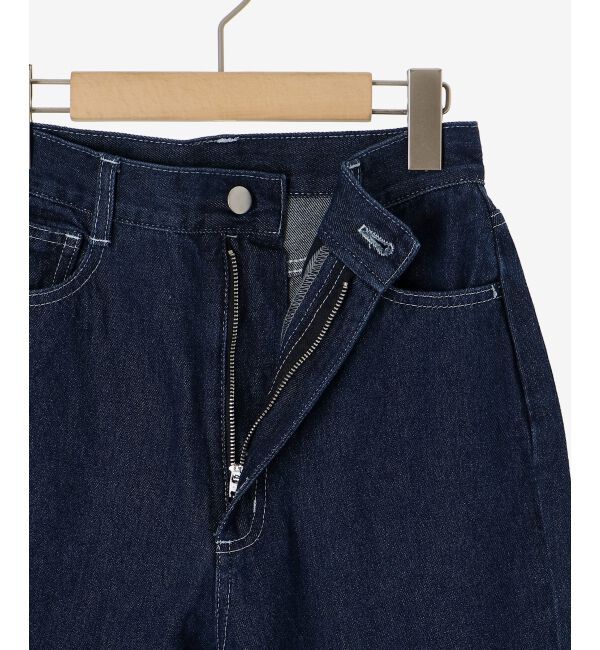 MAJESTICLEGON「サイドスリットビジューデニムパンツ」|デニム|