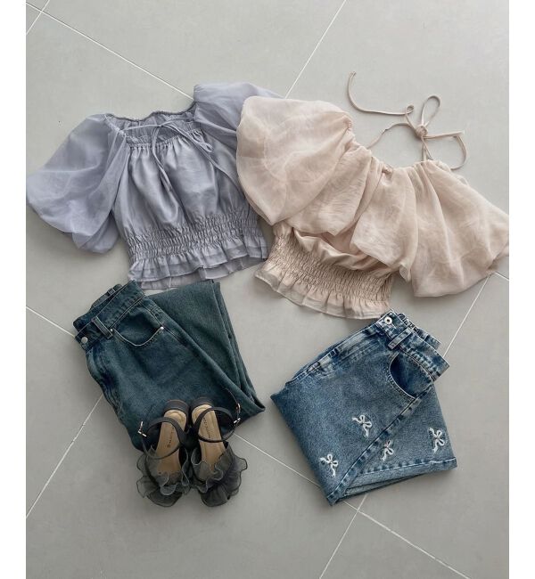  「前後2wayバルーン袖ブラウス」|シャツ・ブラウス|