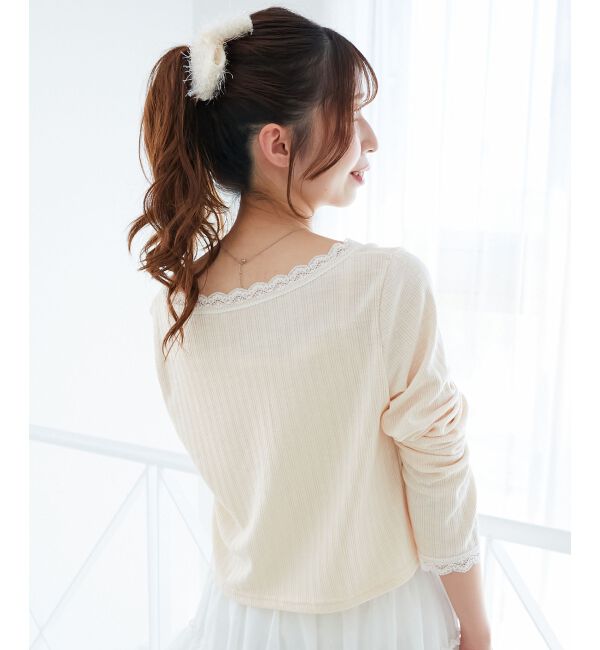  「レース使いキャミカーデセット」|カーディガン|