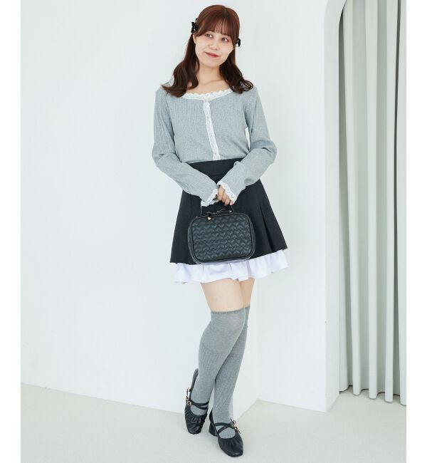  「レース使いキャミカーデセット」|カーディガン|