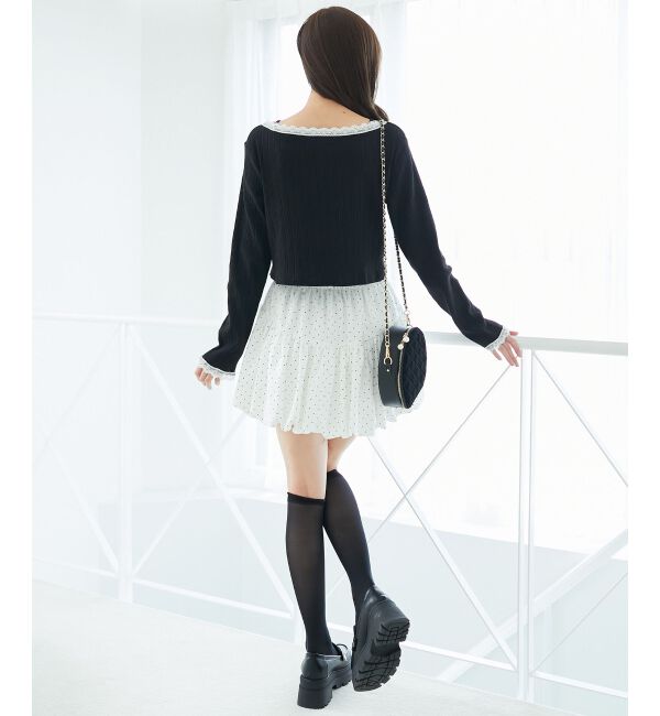  「レース使いキャミカーデセット」|カーディガン|