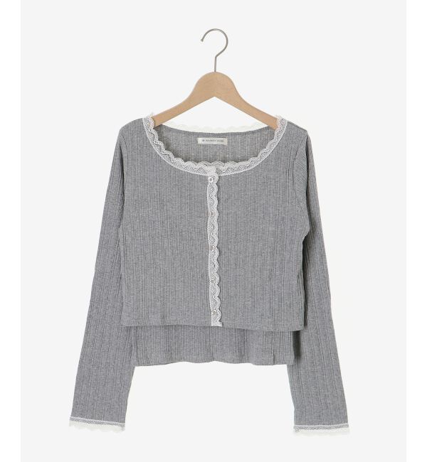  「レース使いキャミカーデセット」|カーディガン|