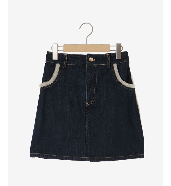  「ボアトリムミニスカパン」|スカート|