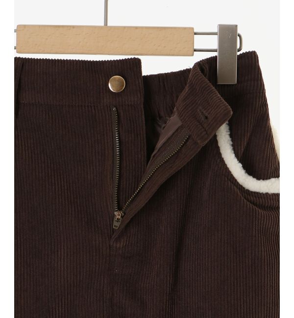  「ボアトリムミニスカパン」|スカート|