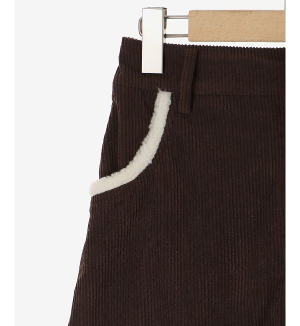  「ボアトリムミニスカパン」|スカート|