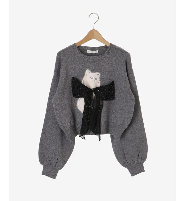  「ふわふわLadycatリボンニット」|ニット・セーター|