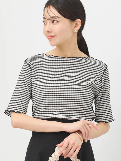 earth music&ecology「ギンガムメロープルオーバー」|Tシャツ・カットソー|